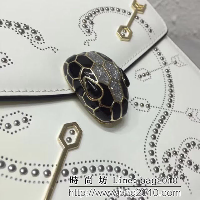 BVLGARI寶格麗 Serpenti Forever小牛皮翻蓋包 鏈條單肩斜挎包 285884 FYD1079